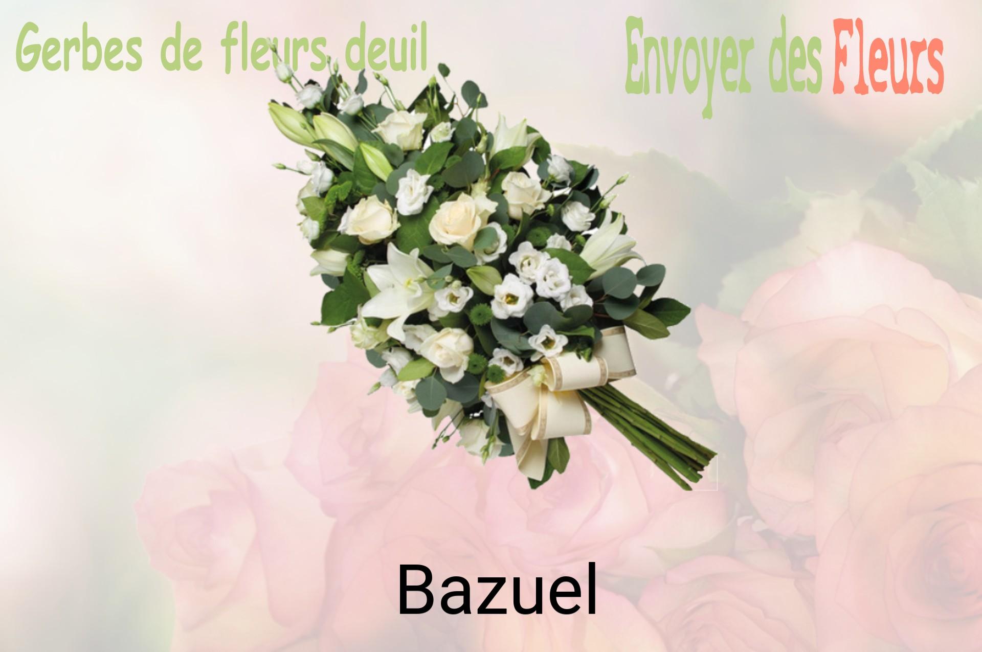 Gerbe de fleurs de deuil livrée à Bazuel